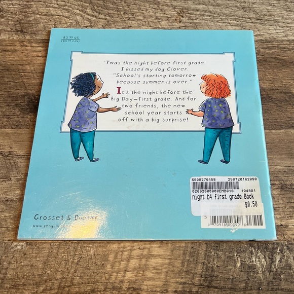 The Night Before First Grade by Natasha Wing Paperback Children's Book - Picture 3 of 3